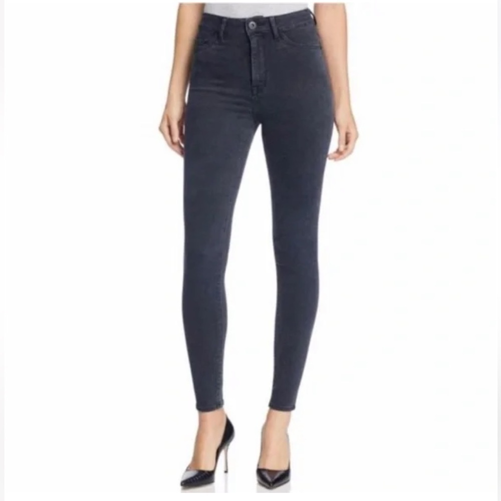 DL1961 JAXDL jeans, No.1 Trimtone Skinny in Battle wash, size 26 Dark Gray Black